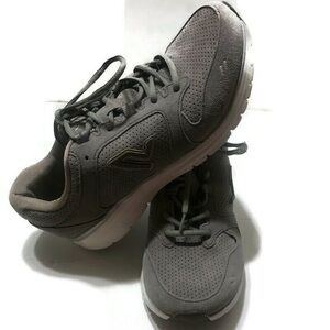vionic womens revive gray leather tennis shoes sz 8.5